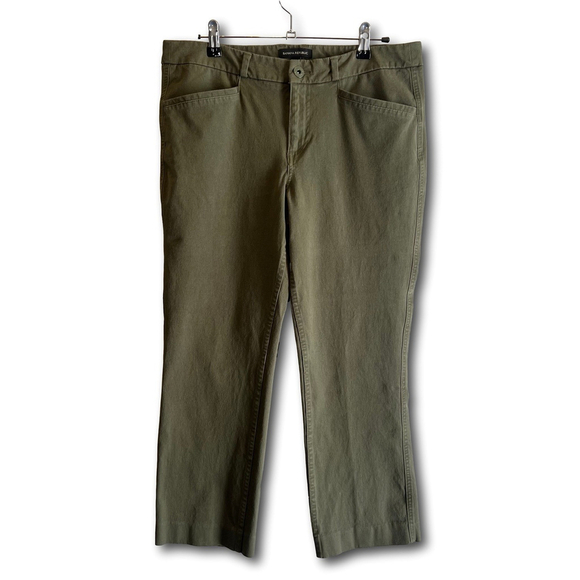 Banana Republic Womens Slim Straight Chino Pants Olive Green Size 10 - Picture 1 of 14